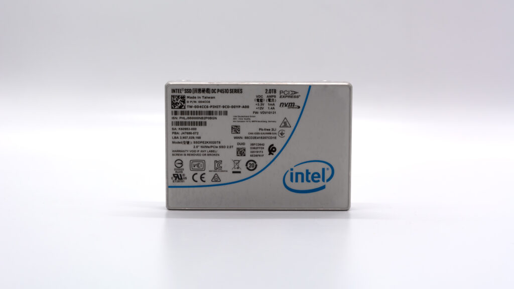 Накопитель SSD U.2 NVME USED 2TB 2.5" Intel DC P4510
