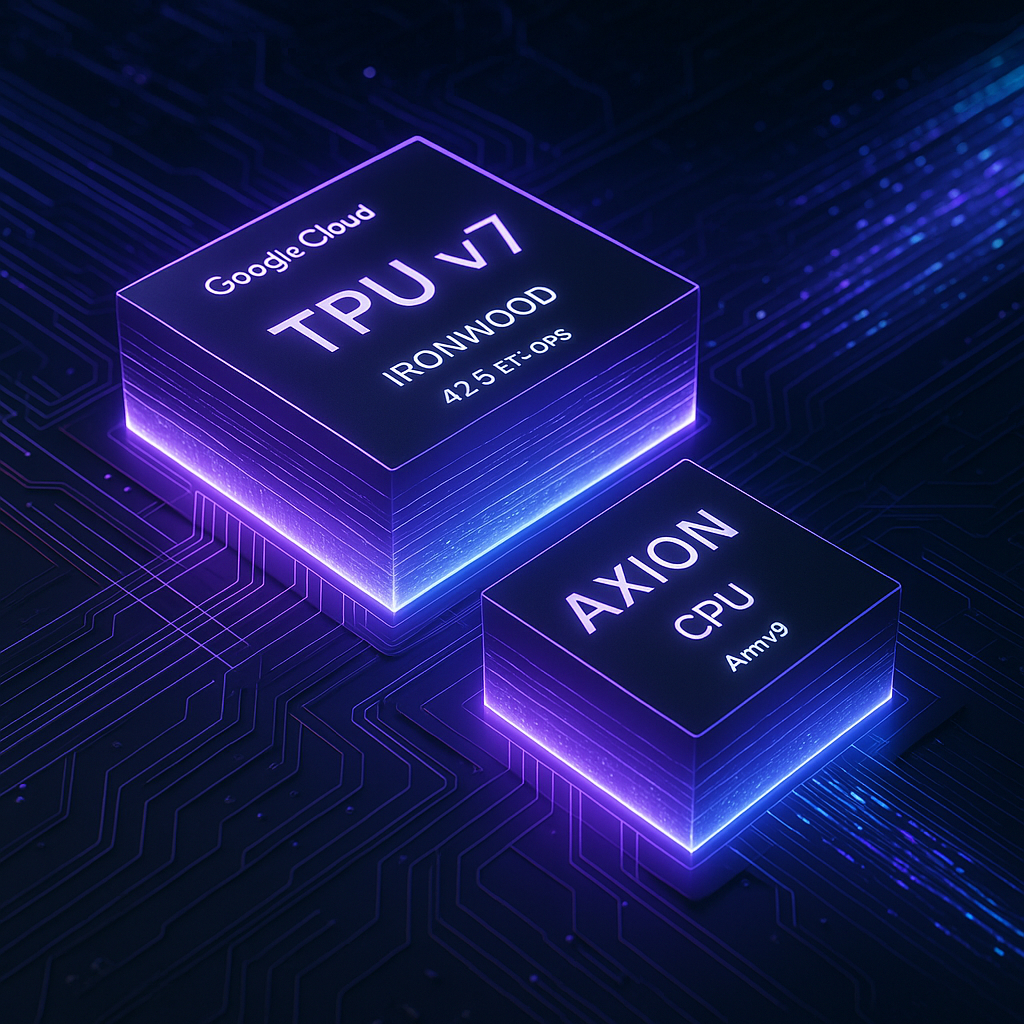 Google выпустила TPU v7 Ironwood и CPU Axion для ИИ-гиперкомпьютера