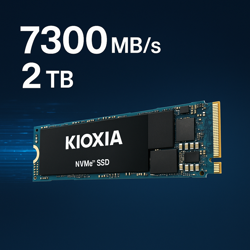 Kioxia выпустила SSD Exceria Basic PCIe 4.0 — до 2 Тбайт и до 7300 Мбайт/с