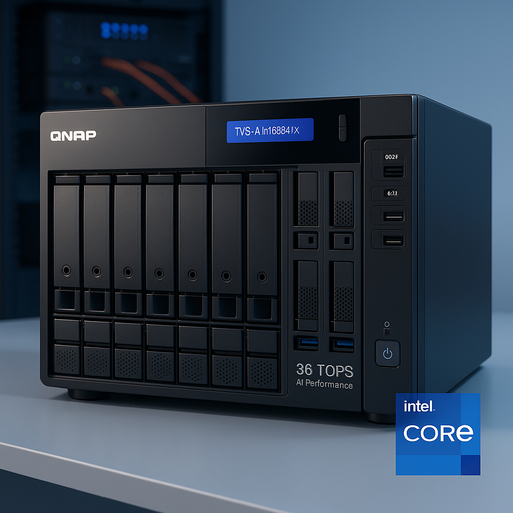 Гибридное хранилище QNAP TVS-AIh1688ATX обладает ИИ-производительностью до 36 TOPS