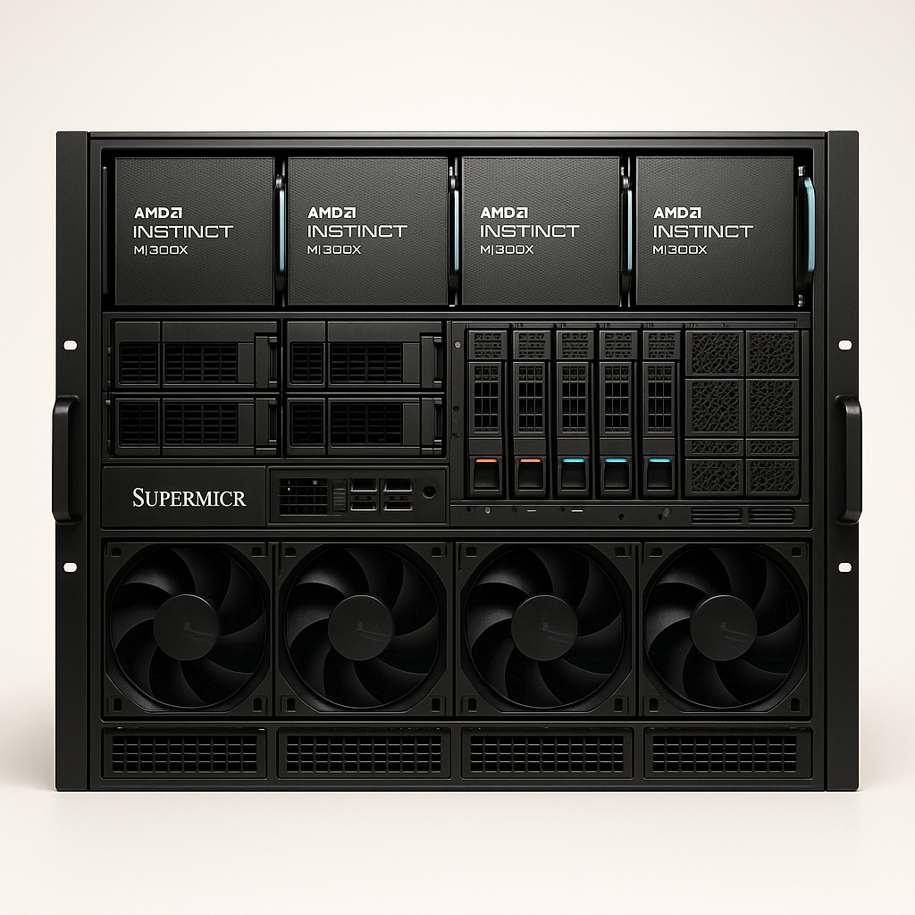 Supermicro представила ИИ-сервер 10U на базе AMD Instinct MI355X с воздушным охлаждением