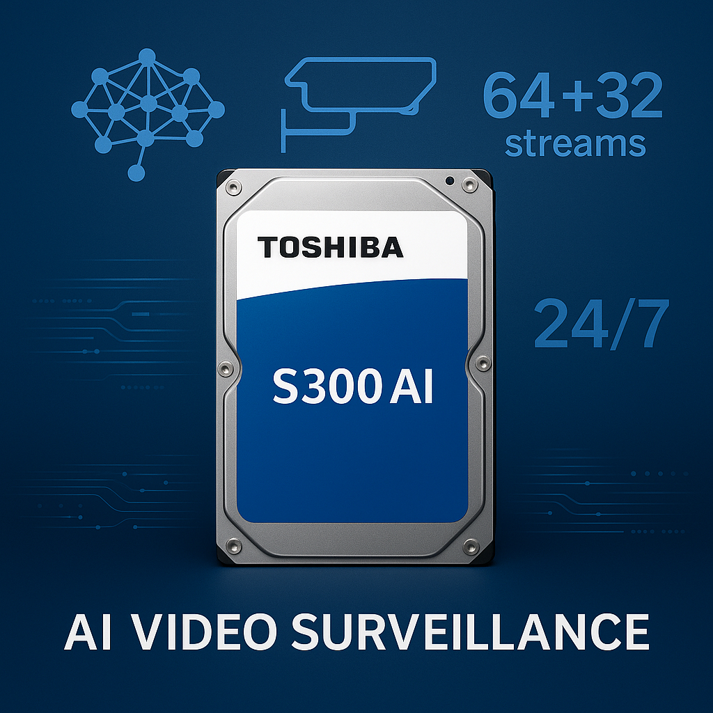 Toshiba представила HDD серии S300 AI для ИИ-систем видеонаблюдения