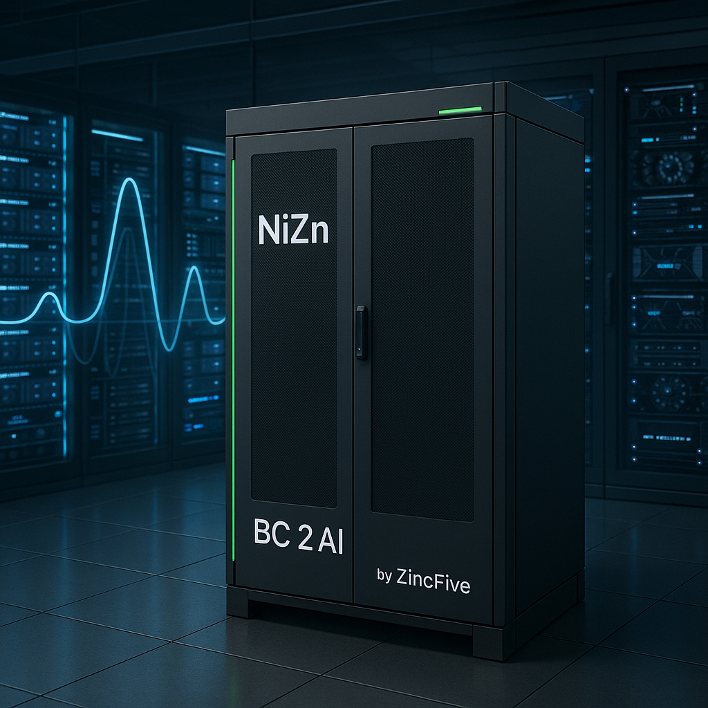 ZincFive представила аккумуляторную систему для ИИ ЦОД — BC 2 AI на основе никель-цинковых элементов