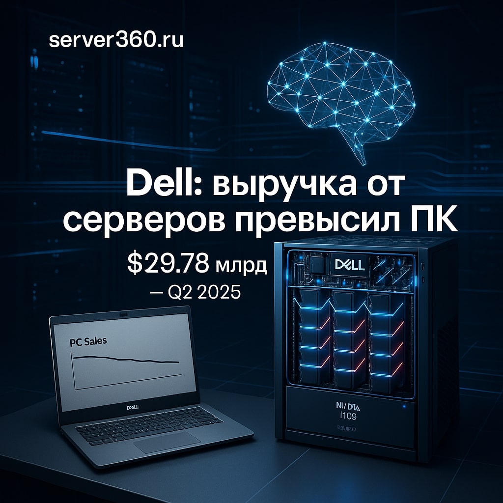Dell впервые больше заработала на серверах и СХД, чем на ПК и ноутбуках: что изменилось в стратегии компании