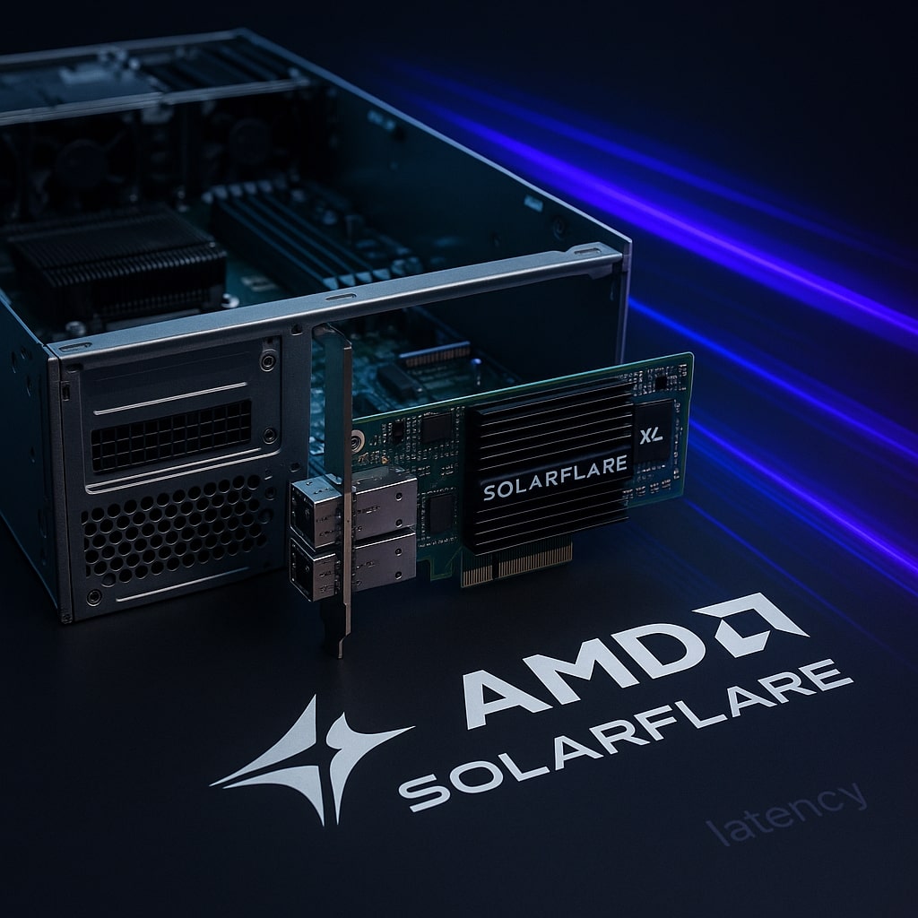 AMD представила Ethernet-адаптеры Solarflare X4 со сверхнизкой задержкой для высоконагруженных серверных решений