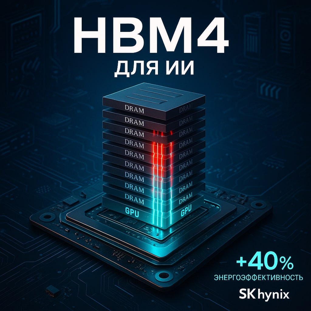 SK hynix завершила разработку памяти HBM4 для ИИ-систем: что это значит для серверных платформ будущего
