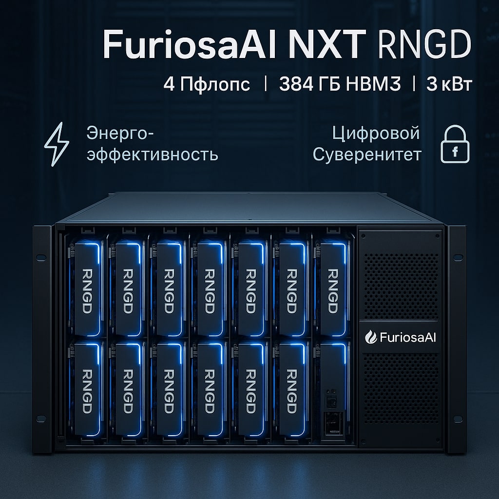 Стартап FuriosaAI представил ИИ-сервер NXT RNGD с производительностью 4 Пфлопс