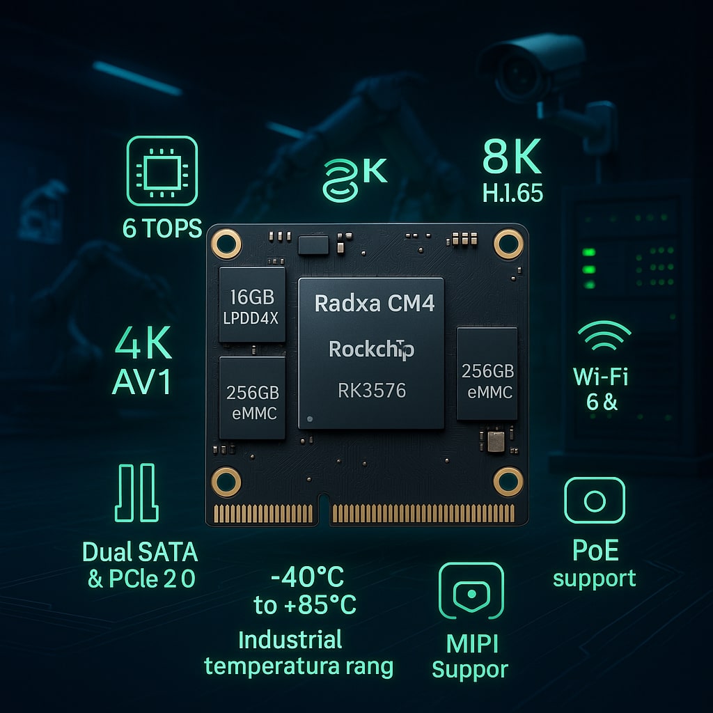 Представлен модуль Radxa CM4 — альтернатива Raspberry Pi CM4 на базе Rockchip RK3576