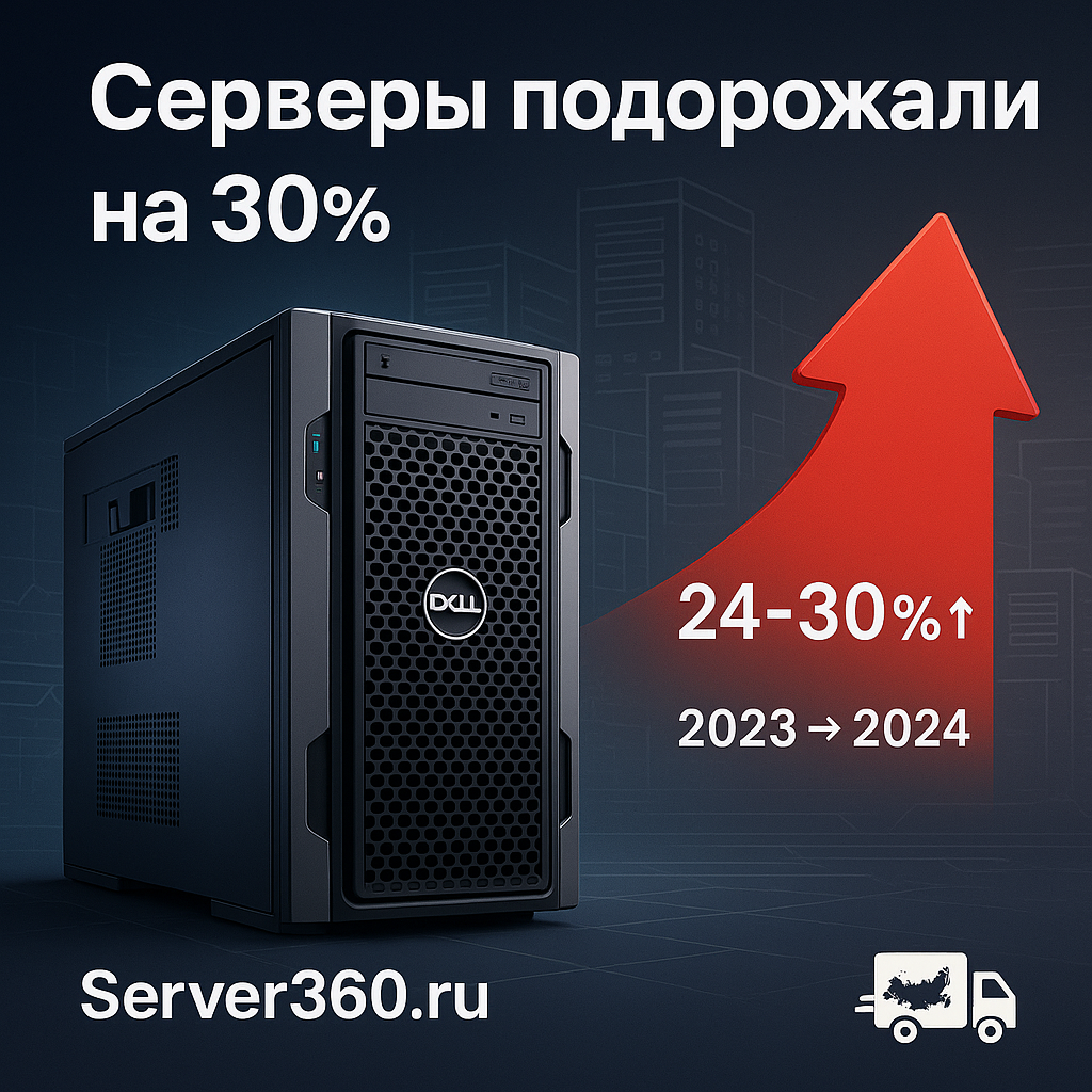 Цены на серверы и СХД в России: рост на 24–30% в 2025 году и что делать бизнесу