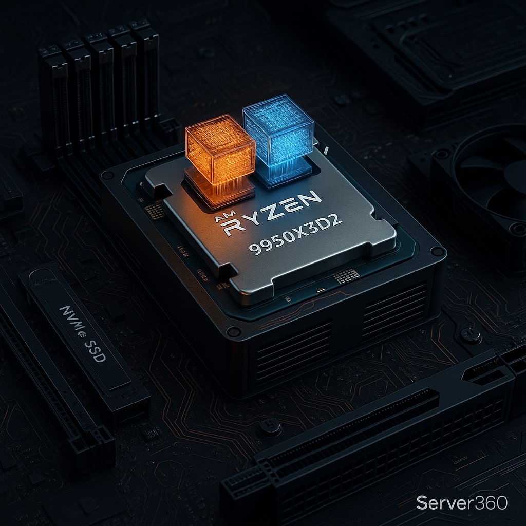 AMD готовит Ryzen 9 9950X3D2 со 192 МБ 3D V-кэша: что это значит для рынка серверных и рабочих решений?