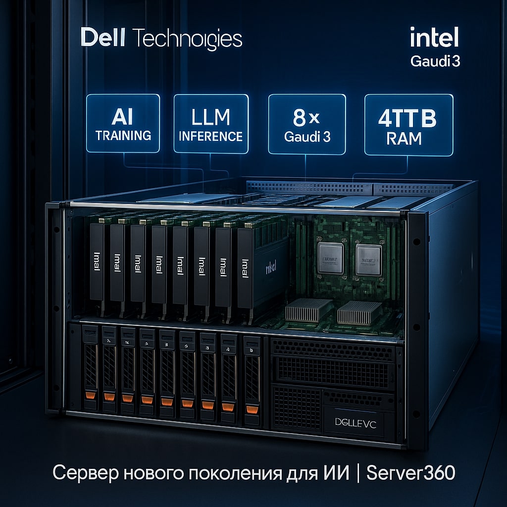 Dell представила ИИ-сервер PowerEdge XE7740 с ускорителями Intel Gaudi 3: полный разбор характеристик и перспектив для бизнеса