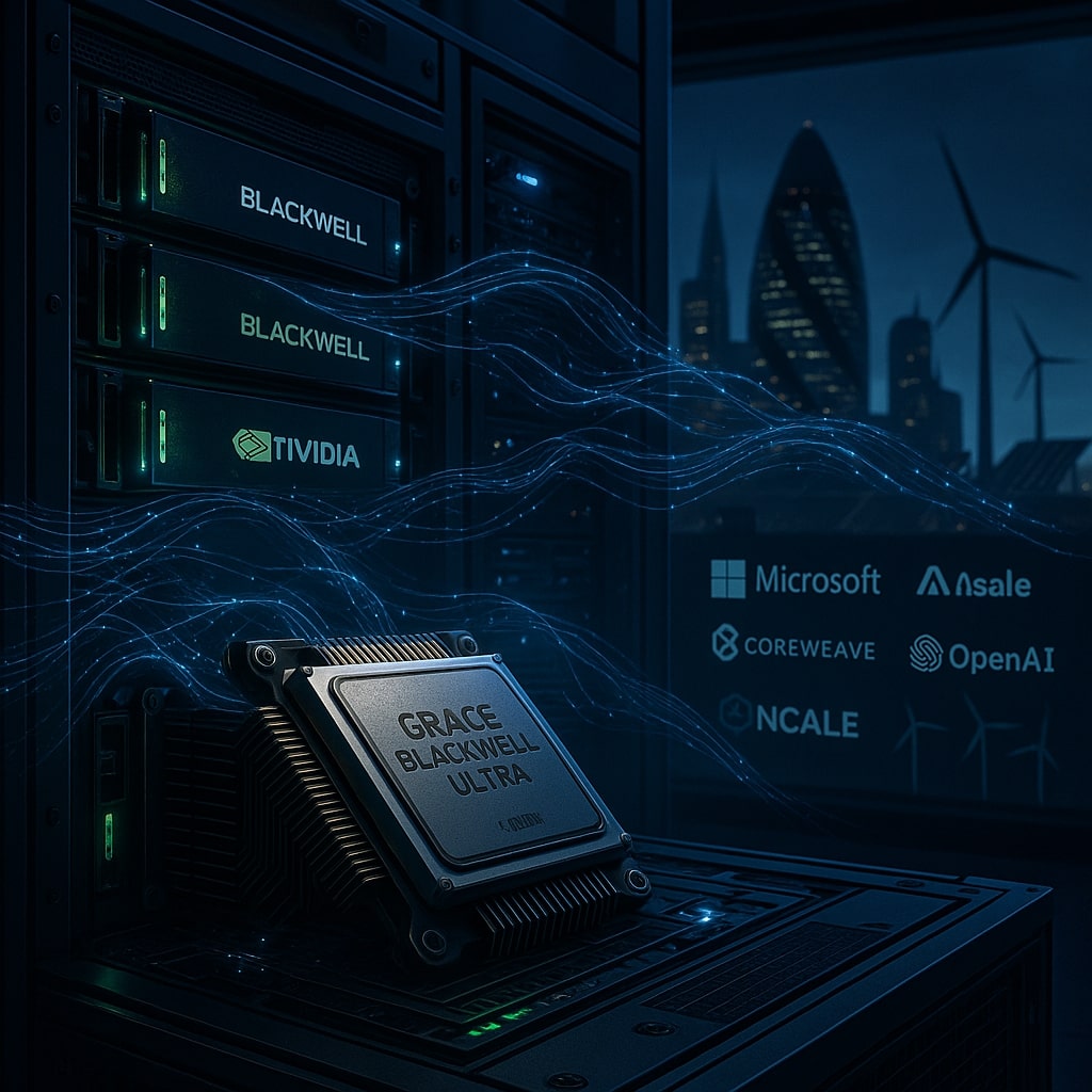NVIDIA и партнёры развернут в Великобритании ИИ-фабрики со 120 тыс. ускорителей Blackwell