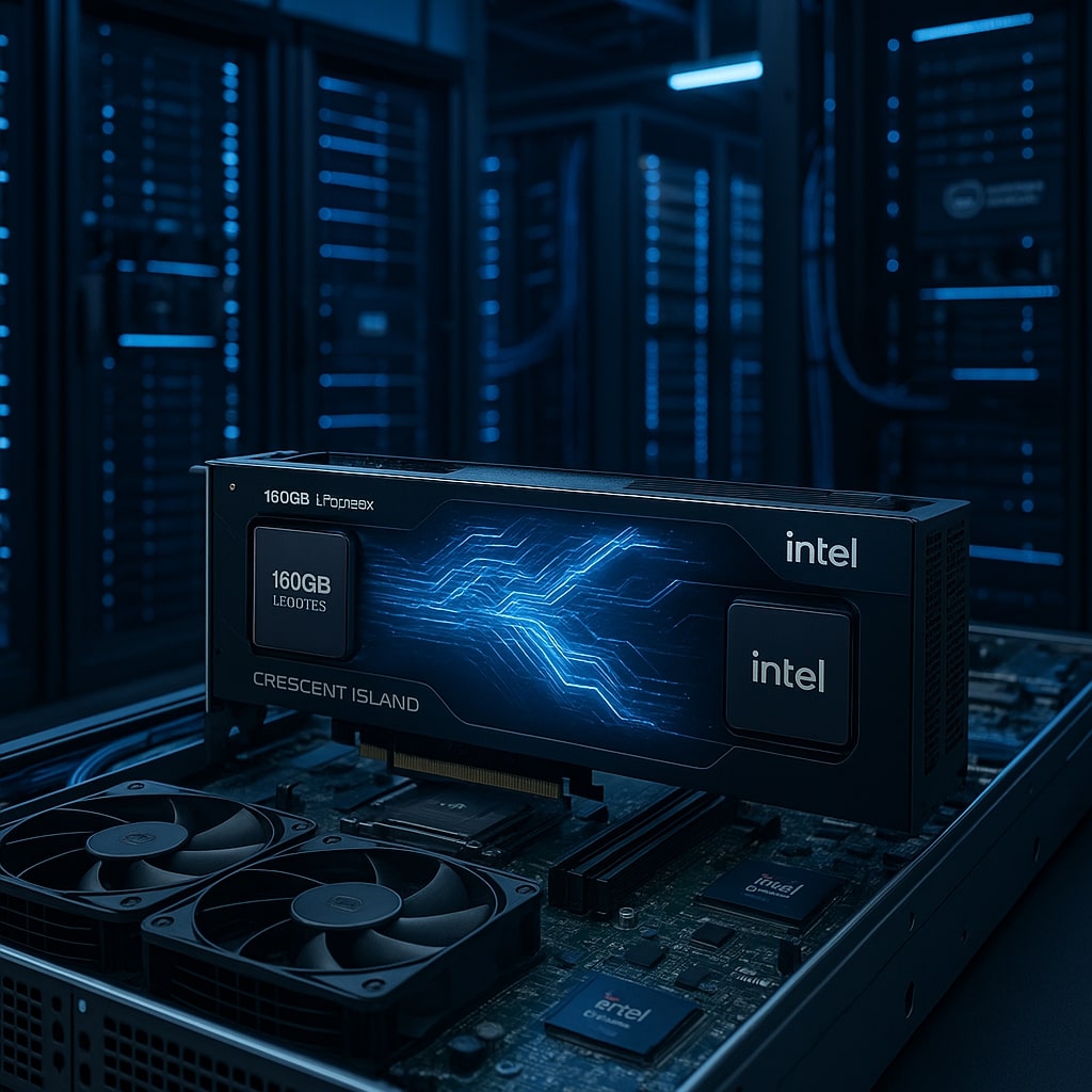 Intel представила Crescent Island — GPU для ИИ на архитектуре Xe3P и со 160 Гбайт LPDDR5X