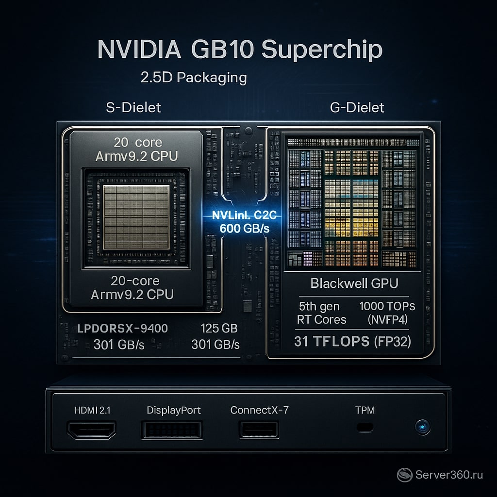 Гибридный суперчип NVIDIA GB10 оказался технически самым совершенным в семействе Blackwell