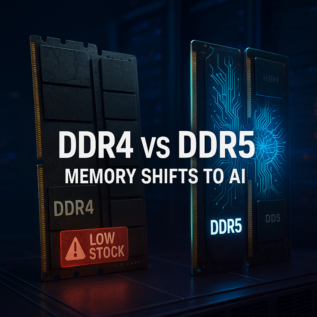 Цены на модули DDR4 и DDR5 пошли на взлёт: производители переключились на память для ИИ, а планок для ПК становится всё меньше