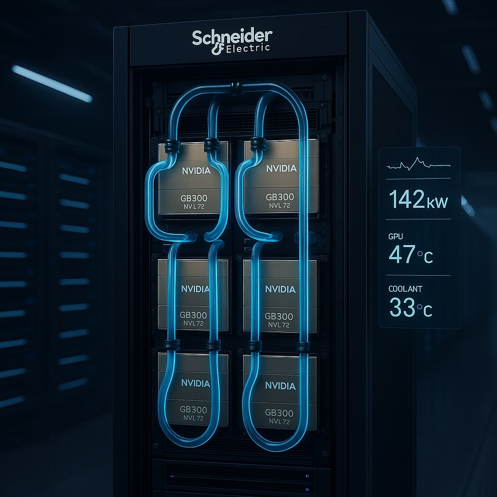 Schneider Electric готовит стойки NVIDIA GB300 NVL72 мощностью 142 кВт: новая эра инфраструктуры для ИИ