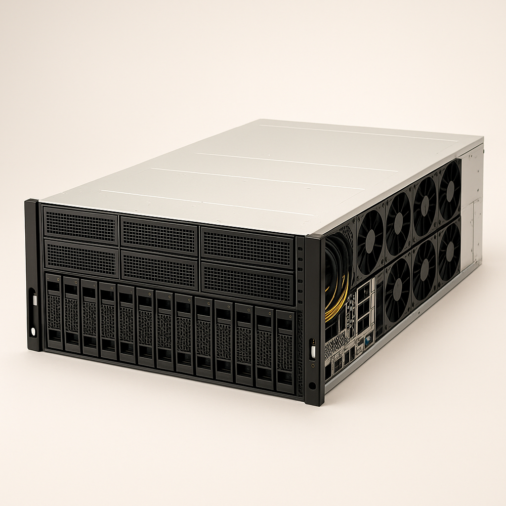 ИИ-сервер с турбонаддувом: Giga Computing G494-SB4 вмещает восемь двухслотовых ускорителей и предлагает дополнительный модуль охлаждения