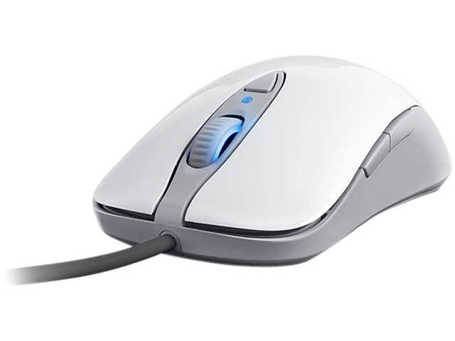 SteelSeries Sensei [RAW] Mouse — Laser — Cable — Frost Blue, White Gloss — USB — 5670 dpi — Computer — Scroll Wheel — 8 Button(s) — Symmetrical