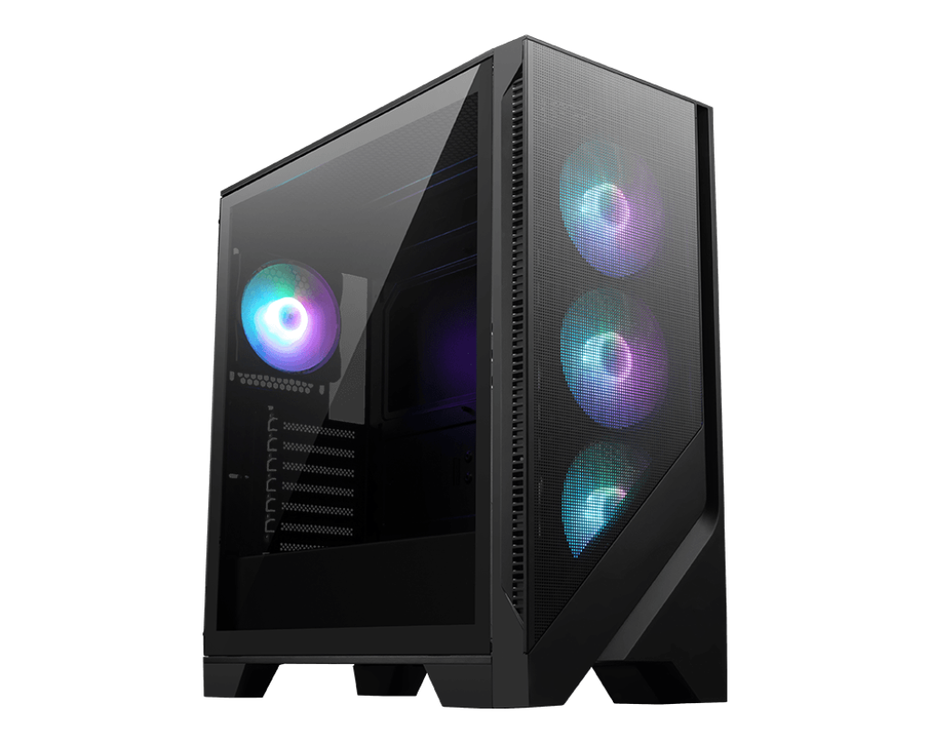 MSI MAG FORGE 321R AIRFLOW Black Computer Case, 2xUSB 3.2 Gen 1, 4x120mm ARGB Fan, ARGB Control Board, Tempered Glass Window