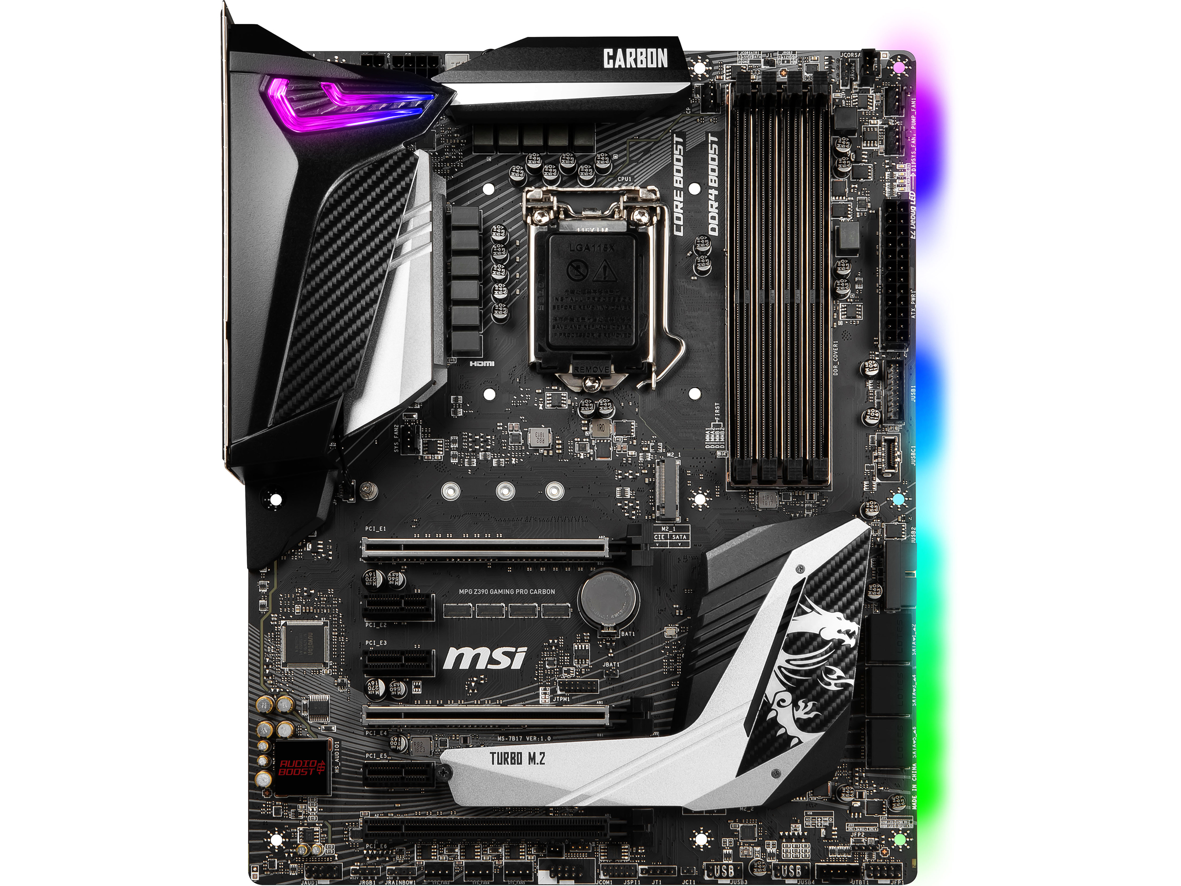 MSI MPG Z390 GAMING PRO CARBON LGA 1151 (300 Series) ATX Intel Motherboard