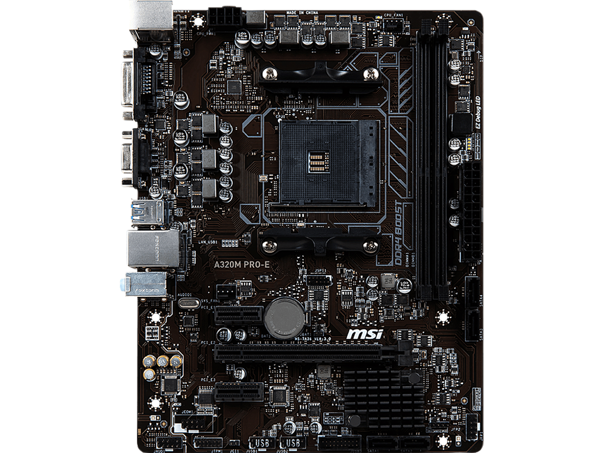 MSI PRO A320M PRO-E AM4 Micro ATX AMD Motherboard