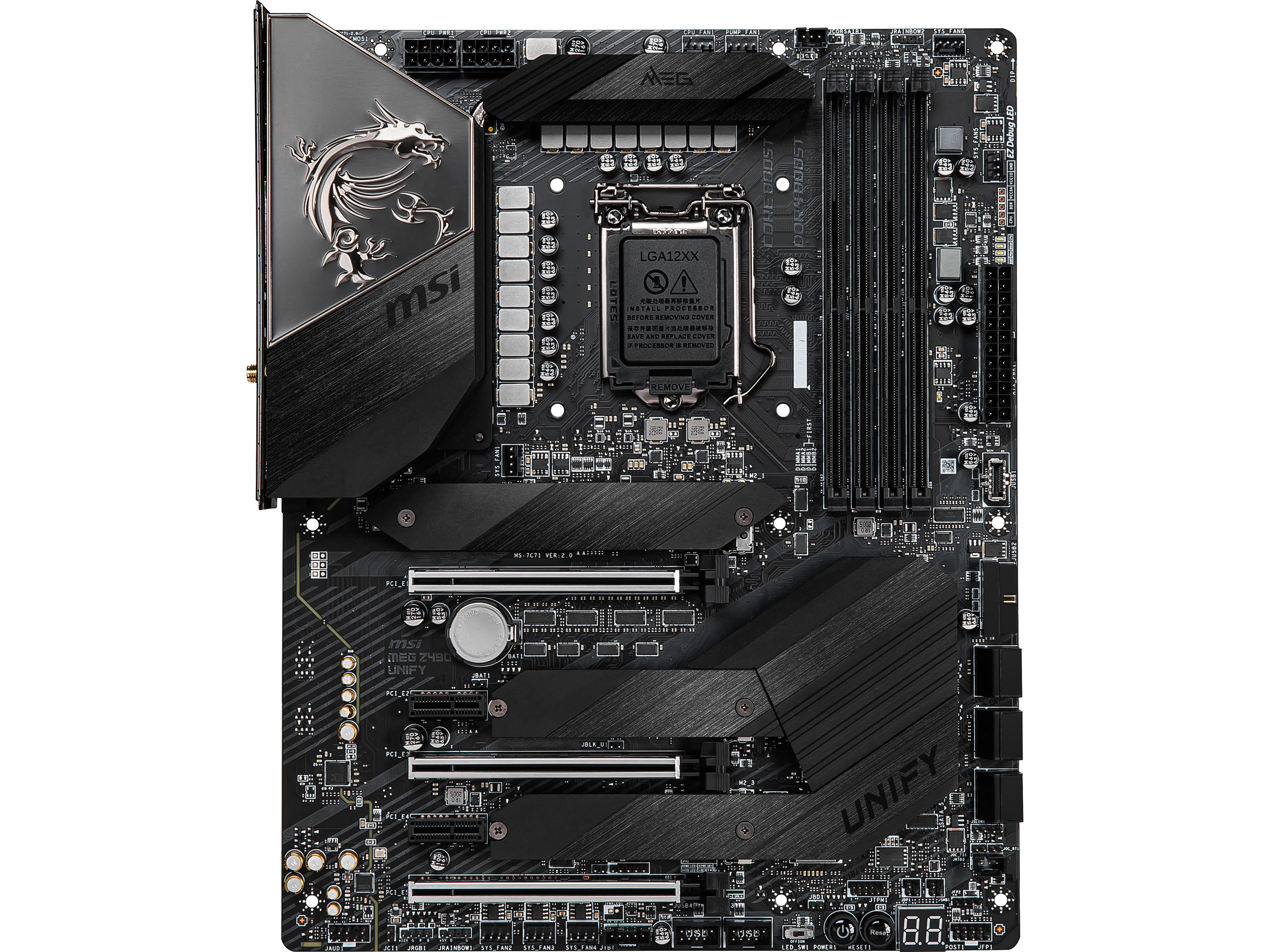 MSI MEG Z490 UNIFY LGA 1200 ATX Intel Motherboard