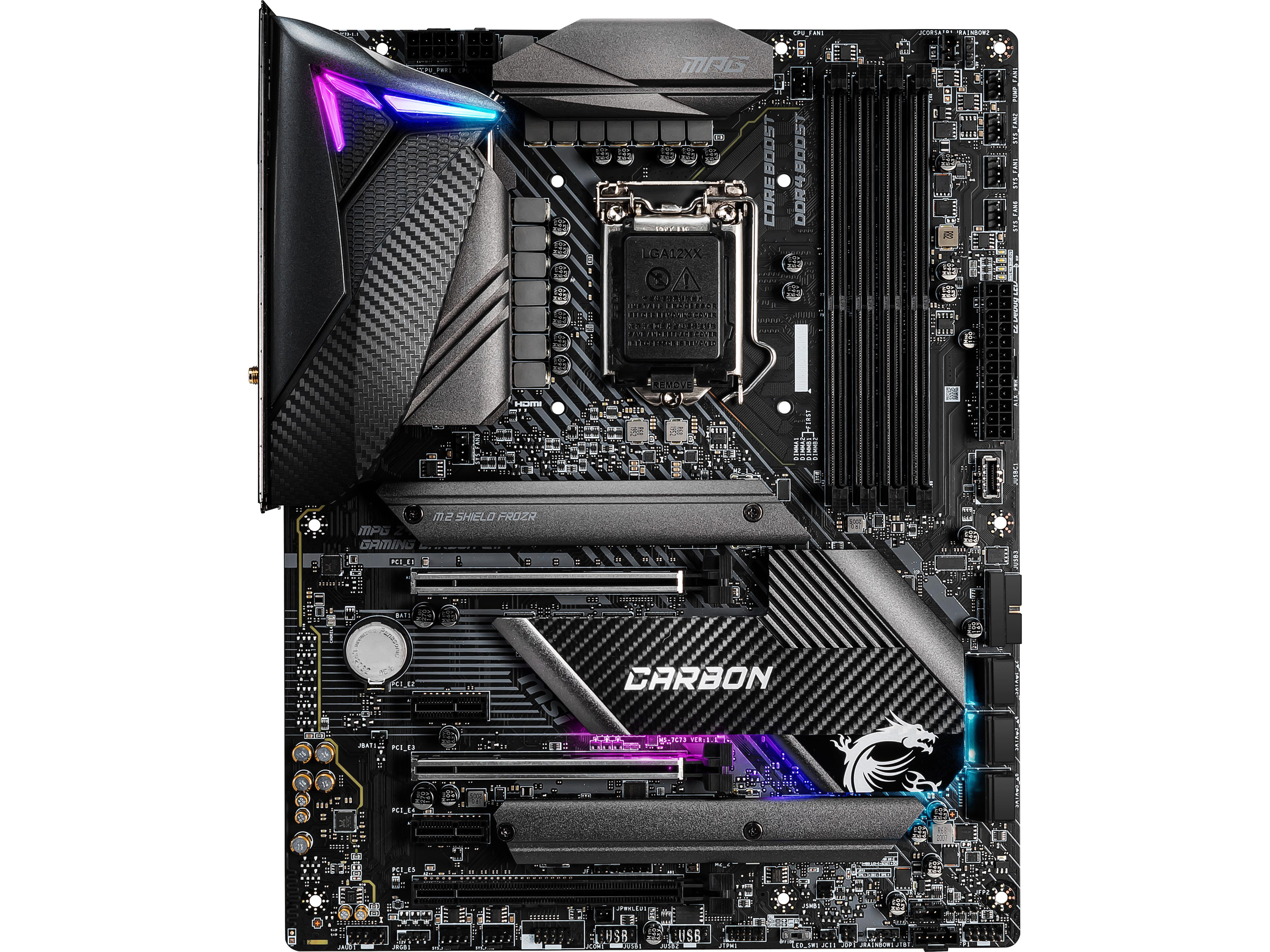 MSI MPG Z490 GAMING CARBON WIFI LGA 1200 ATX Intel Motherboard