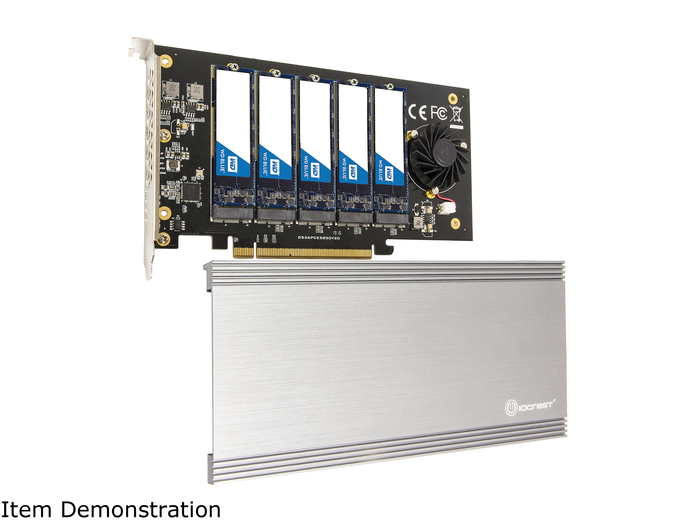 SYBA SI-PEX40142 5 Slot M.2 B-key SATA Base PCI-e 3.0 x2 Bandwidth Controller Card Require x16 Slot