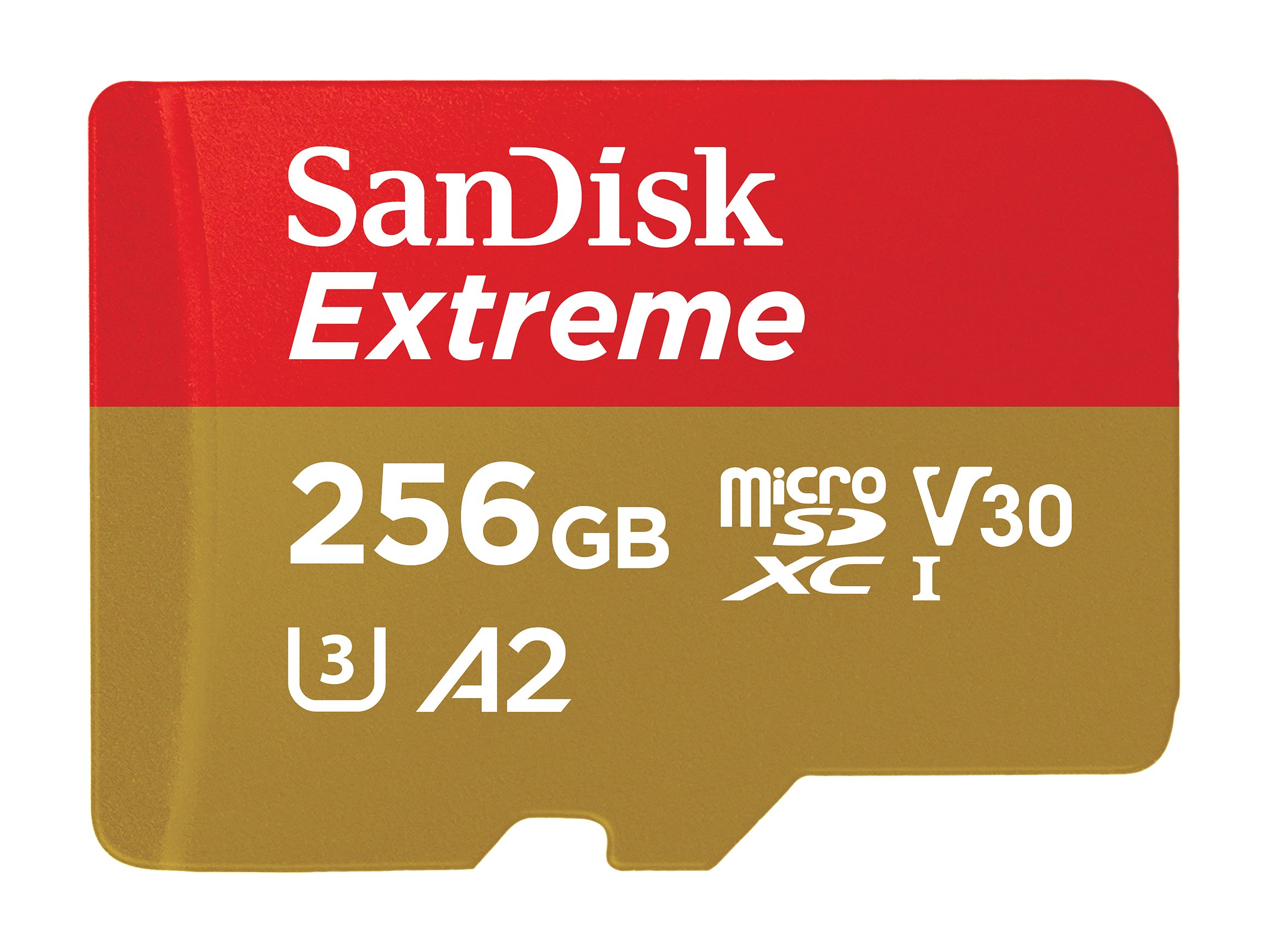 Карта памяти SanDisk 256GB Extreme microSDXC UHS-I/U3 A2 с адаптером