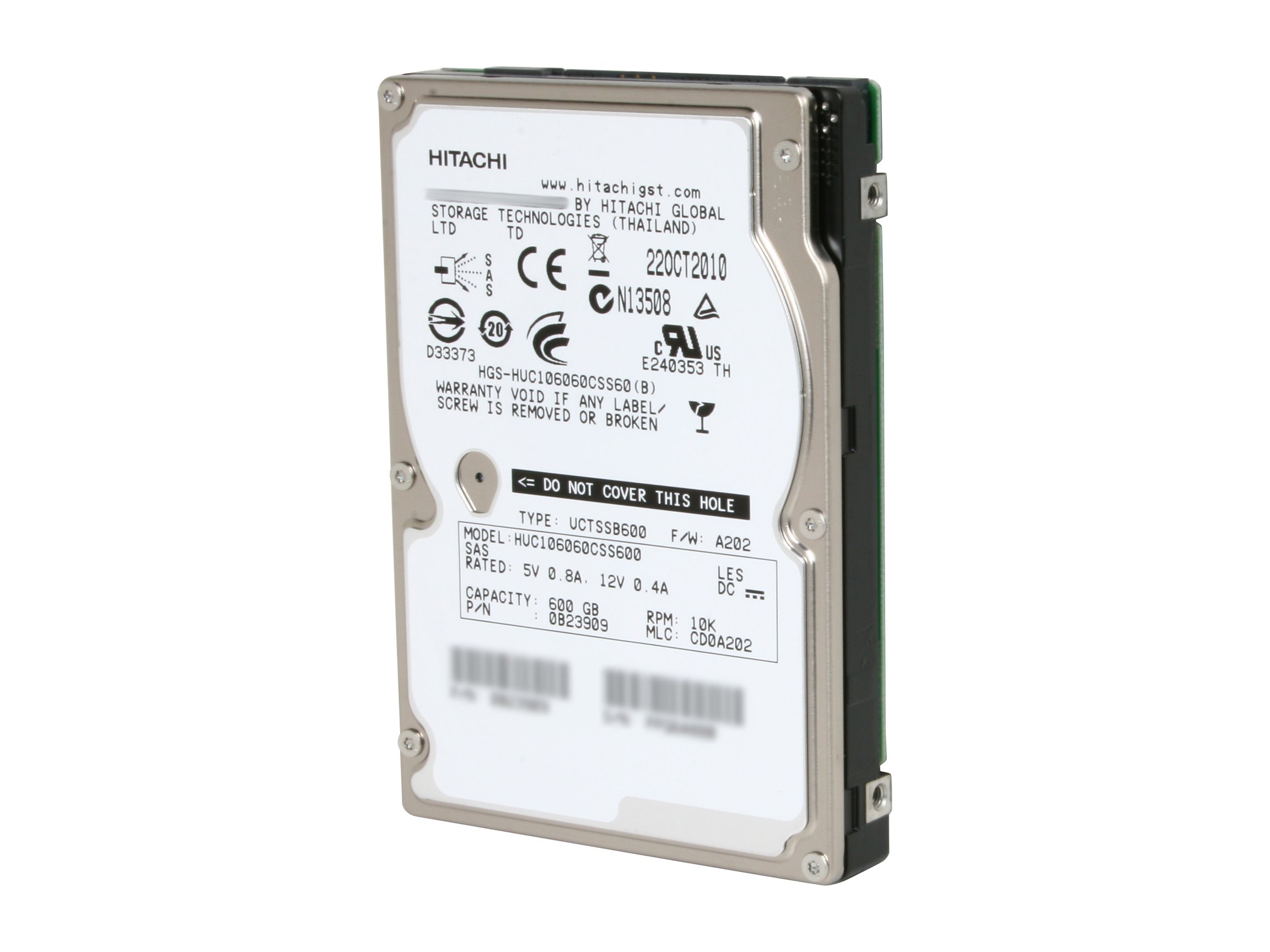 Hitachi GST Ultrastar 0B23909 600GB 10000 RPM 64MB Cache SAS 6Gb/s 2.5″ Enterprise Hard Disk Drive Bare Drive