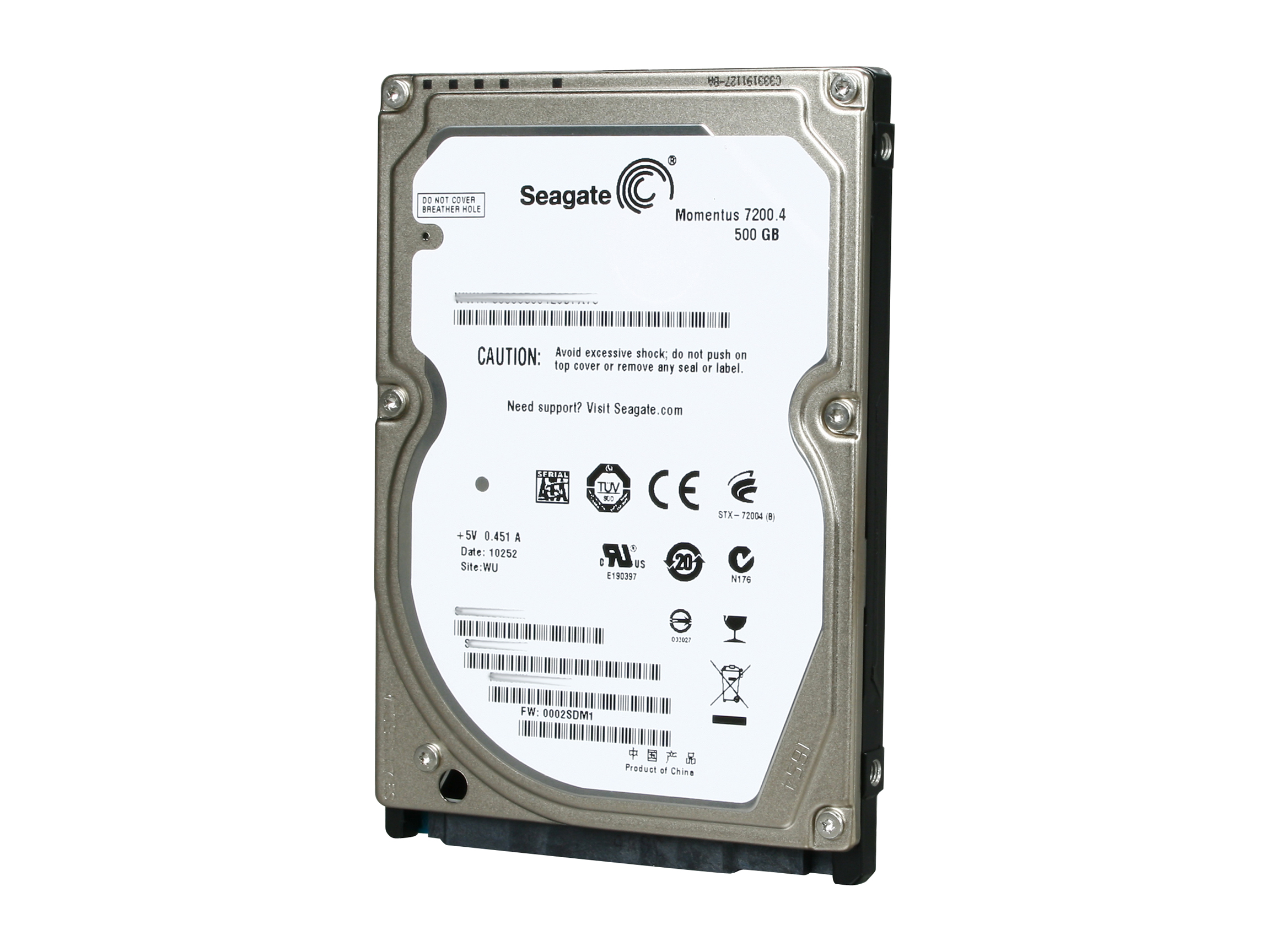 Seagate Momentus 7200.4 ST9500420AS 500GB 7200 RPM 16MB Cache SATA 3.0Gb/s 2.5″ Internal Notebook Hard Drive Bare Drive