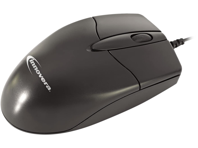 Innovera IVR61029 Black Wired Optical Mid-size Mouse
