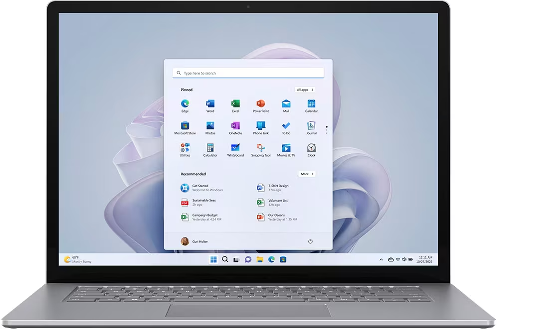 Microsoft Surface Laptop 5 — 15″ Touchscreen — Intel Core i7-1255U — 16GB RAM — 512GB SSD — Windows 11 Home — Intel Evo Platform — RIP-00001 — Platinum