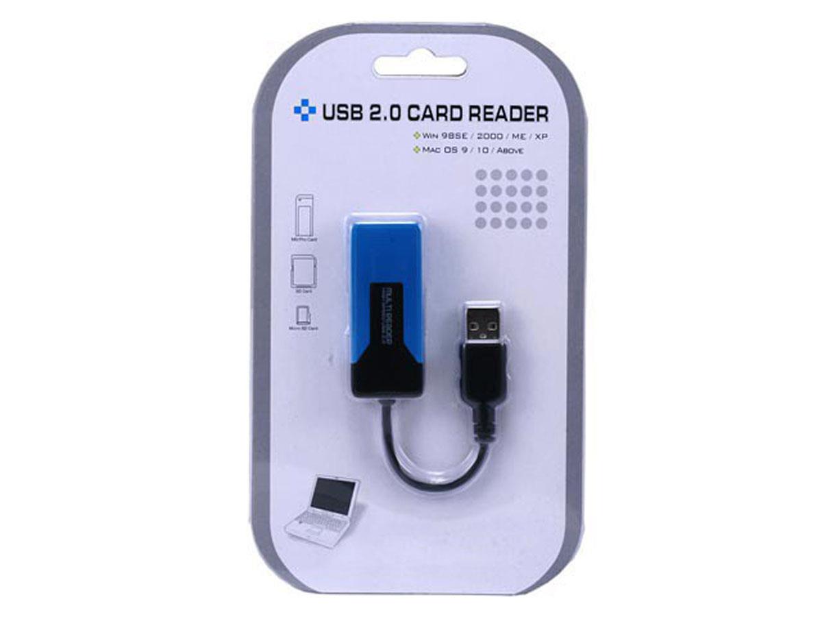 10 in 1 mini USB 2.0 Card Reader (SD/MS/micro SD)  (3445)
