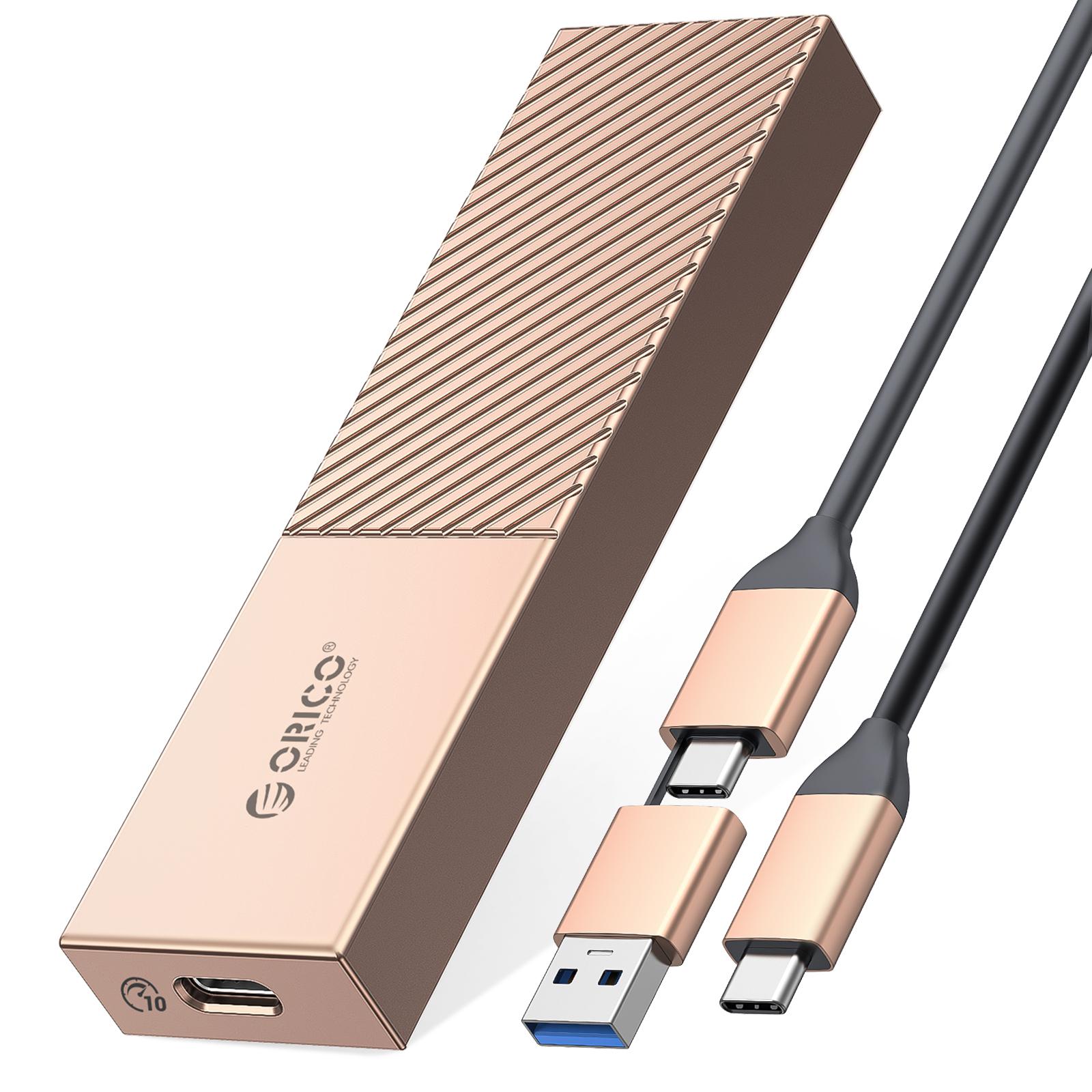 ORICO Алюминиевый корпус для SSD M.2 NVMe с USB C — Rose Gold (10Gbps)