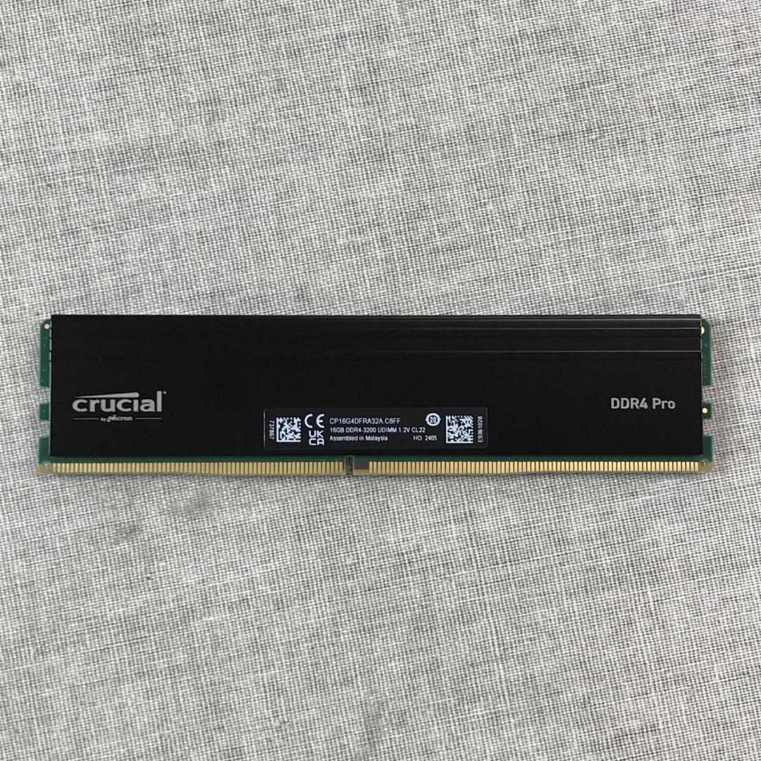 Crucial 16GB DDR4 PC4-25600 3200 MHz CL22 — Non-ECC — Unregistered — 288-pin — DIMM SDRAM Memory Module Model CP16G4DFRA32A