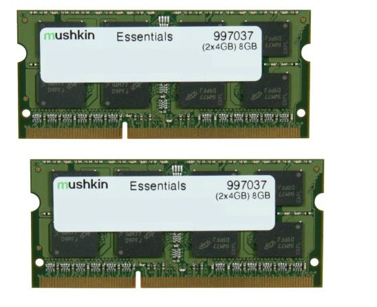 Mushkin Enhanced 8GB (2 x 4GB) Essentials DDR3 PC3L-12800 1600MHz 204-Pin Laptop Memory Model 997037