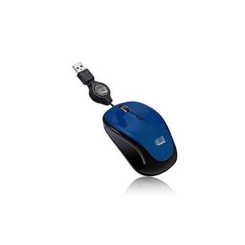 Adesso IMOUSES8L BLUE USB ILLUMINATED RETRACTABLE MINI MO