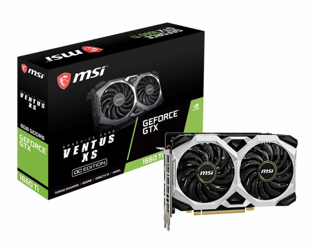 MSI GTX 1660 TI VENTUS XS 6G OC GEFORCE GTX 1660 TI VENTUS XS 6G OC 6GB
