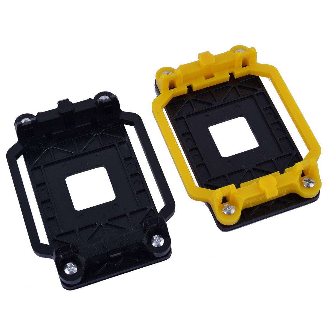 2pcs ADM AM2 AM3 FM1 FM2 FM2+ CPU Cooler Fan Retainer Bracket Black Yellow