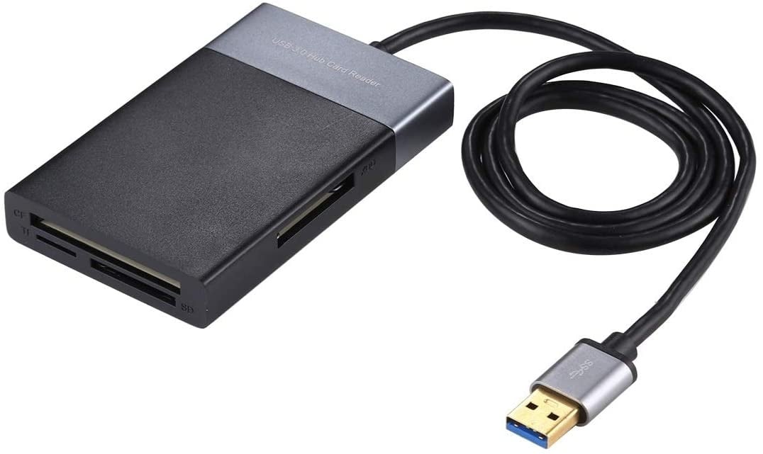 Letsgomall Computer Cable 6 in 1 Multi-Function Dual USB 3.0 + XQD + CF + TF + SD Card Reader