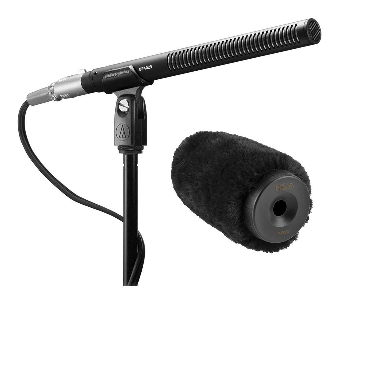 Audio-Technica BP4029 Stereo Shotgun Condenser Microphone   W/H&A Pro Windshield