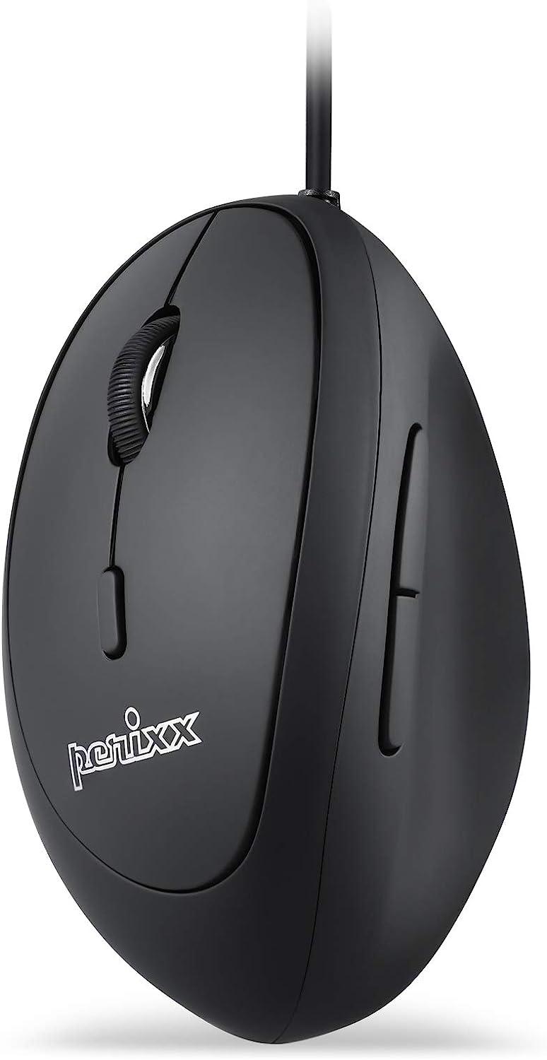 Perixx PERIMICE-519L Wired Portable Vertical USB Mouse, Mini Size for Laptops Computer, Left Handed Design