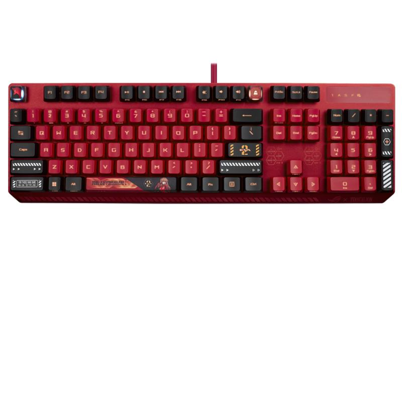 Evangelion ROG Strix Scope RX EVA-02 Limited Edition Optical RGB Gaming Keyboard For FPS Gamers, Optical Mechanical Switches, IP57 Waterproof