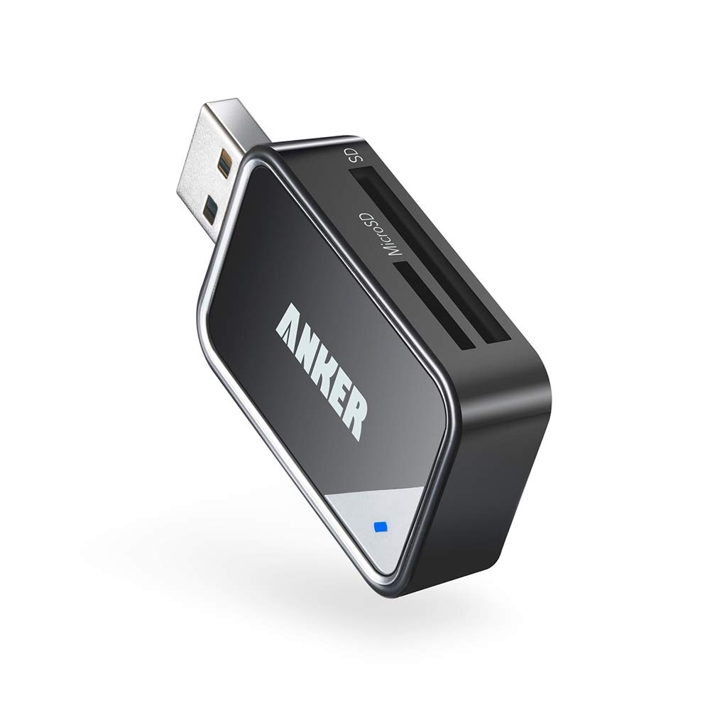 2-in-1 USB 3.0 Portable Card Reader for SDXC, SDHC, SD, MMC, RS-MMC, Micro SDXC, Micro SD, Micro SDHC Card and UHS-I Cards