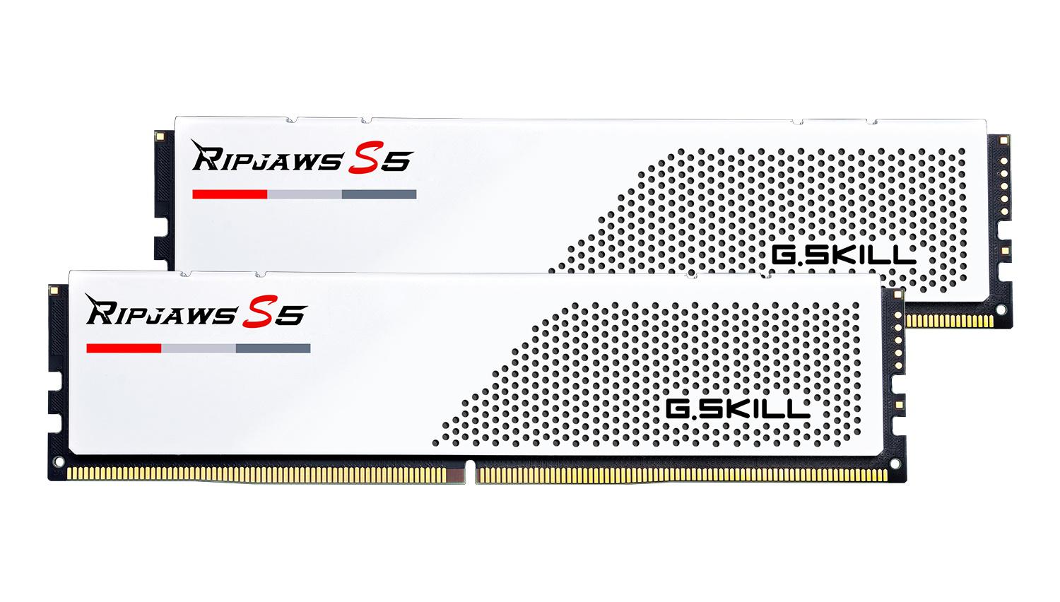 64GB G.Skill DDR5 Ripjaws S5 6000MHz CL30 Dual Channel Kit 2x 32GB White