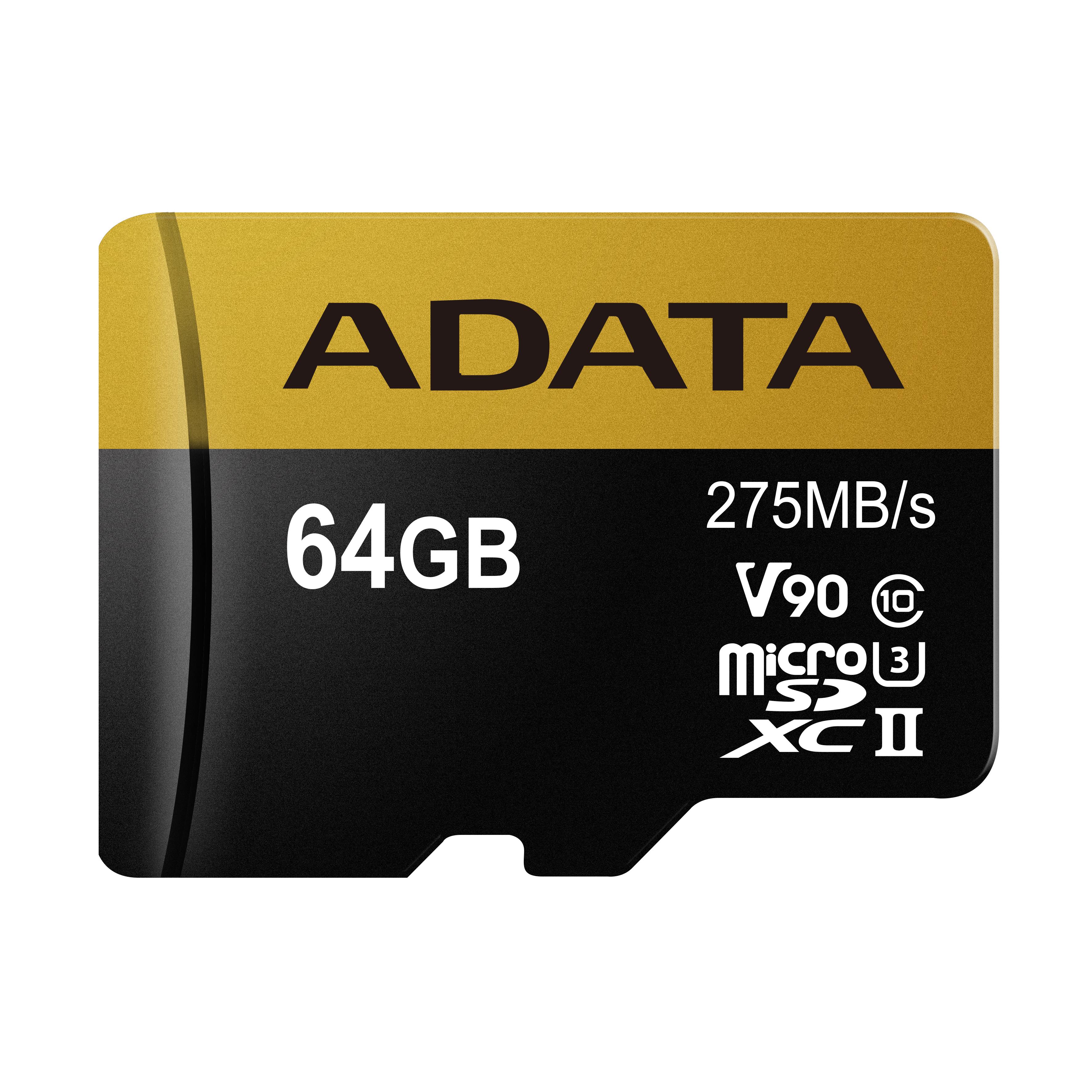 64GB ADATA Premier ONE MicroSDXC UHS-II U3 Class10 275MB/s Memory Card