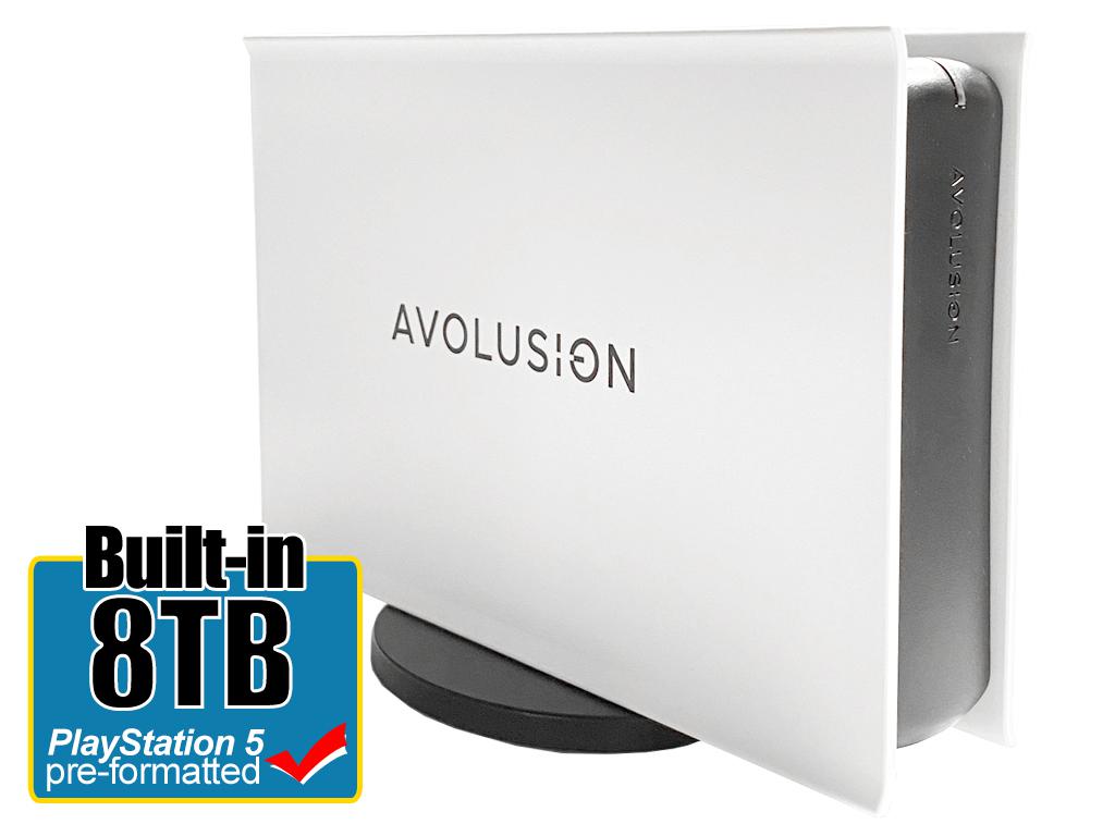 Avolusion PRO-5X Series 8TB USB 3.0 External Gaming Hard Drive for PS5 Game Console (White) — 2 Year Warranty