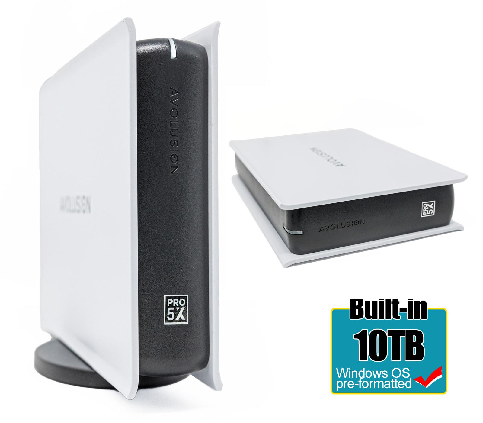 Avolusion PRO-5X Series 10TB USB 3.0 External Hard Drive for WindowsOS Desktop PC / Laptop (White) — 2 Year Warranty