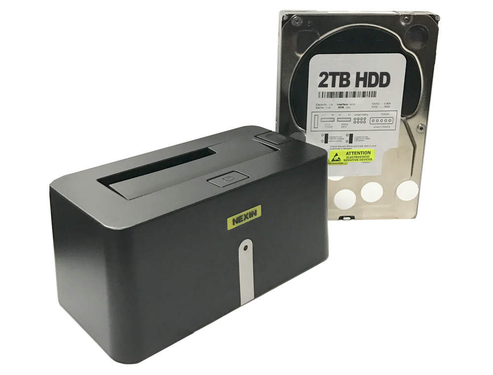 NEXIN NEX-DS1U3 USB 3.0 Hard Drive Docking Station + WL 2TB 3.5″ SATA Hard Drive (Combo)
